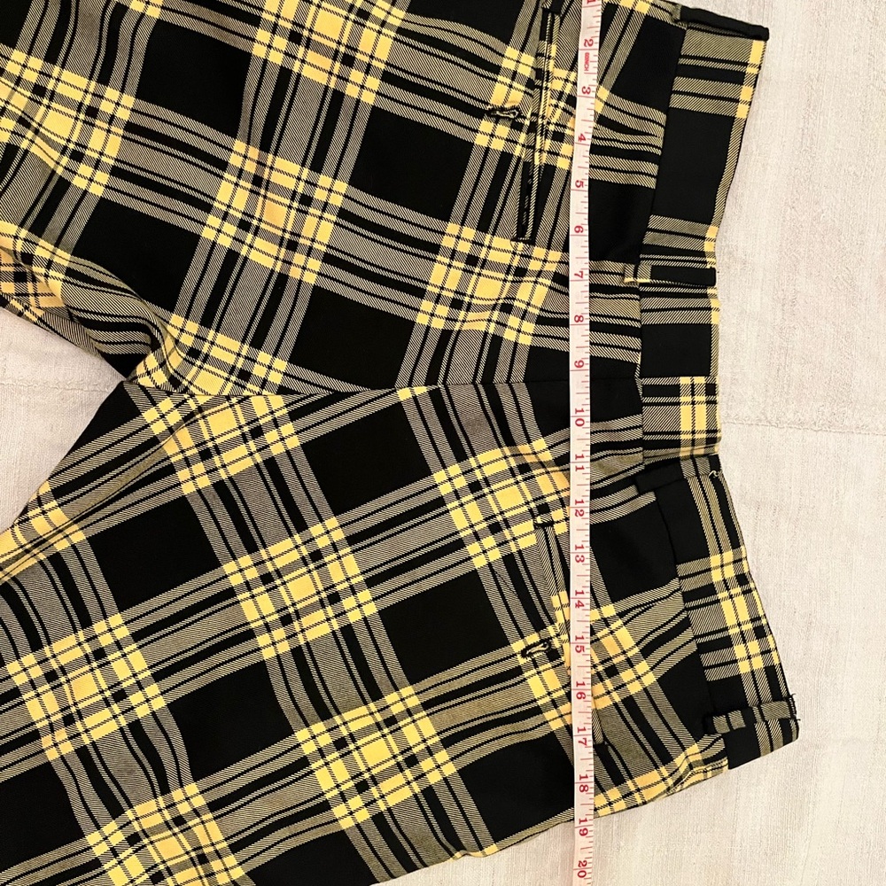 Yellow and black plaid pants